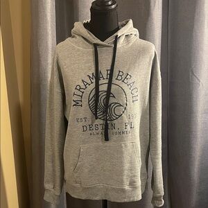 Gray Miramar Beach Hoodie Size Large